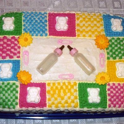 Twin Girls Baby Shower Cake