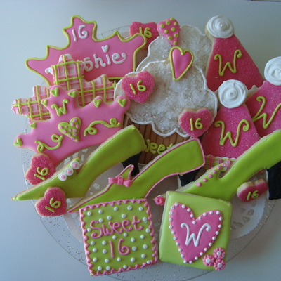 Sweet Sixteen Birthday Cookies
