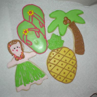 Hawaiian Cookies For A Wedding Shower