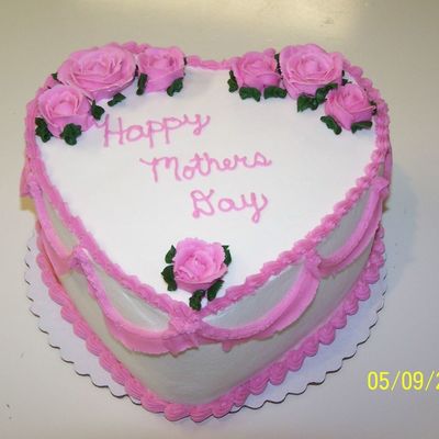 Mothers Day Heart Pink Roses
