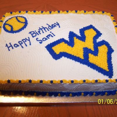Wvu Football/basketball Cake