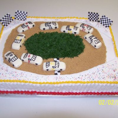 Dirt Race Track With Chocolate Cars