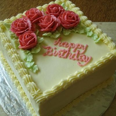 Buttercream Rose Cake
