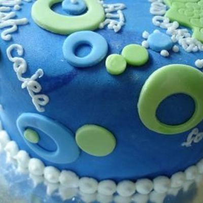 Blue Fish Cake With Dots