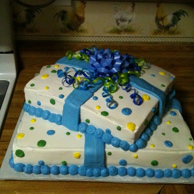 2 Tier Blue Square