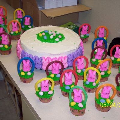 Easter Cake And Cupcakes