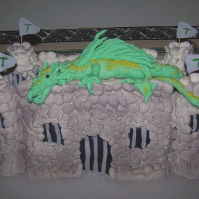 Rock Castle With Dragon