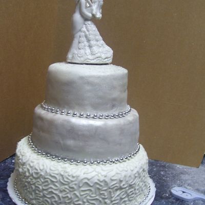 Silver Wedding Cake