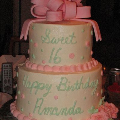 Sweet 16 2 Tier Cake