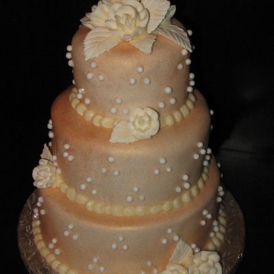 50Th Anniversary Cake, Somewhat Mini 6", 4.5" And 3" Tiers