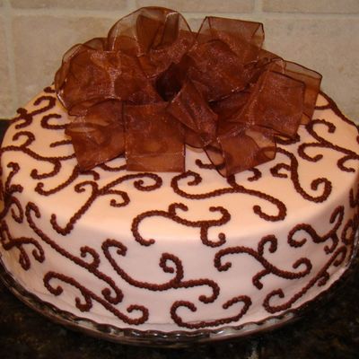 Pink And Brown Cake