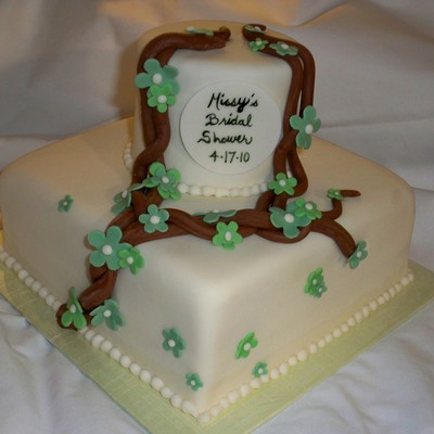 Green Cherry Blossom Cake