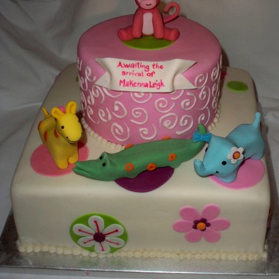 Lollipop Jungle Baby Shower Cake