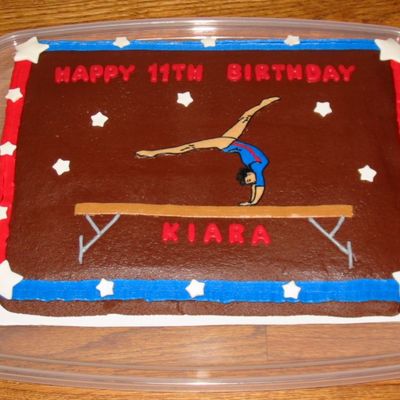 Gymnastics Birthday Cake