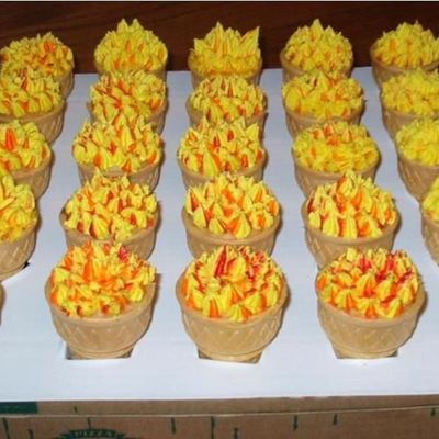 Olympic Torch Parade Cupcakes In A Ice Cream Cone