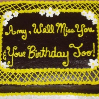 Going Away Birthday Cake