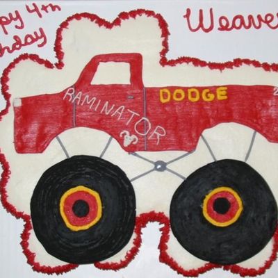 Monster Truck Cupcake Cake