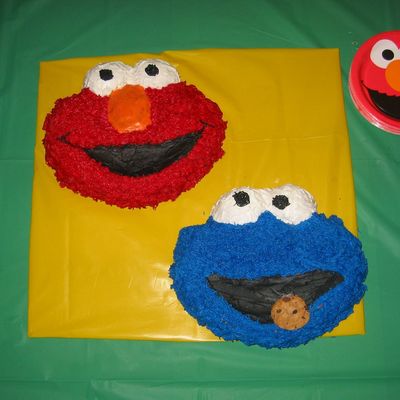 Elmo & Cookie Monster Cakes