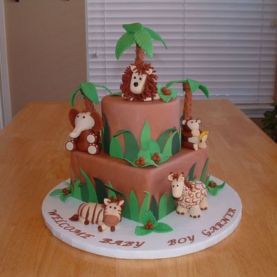 Baby Shower Jungle Cake