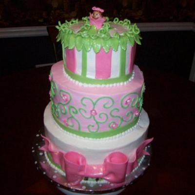 Pink And Green Baby Shower