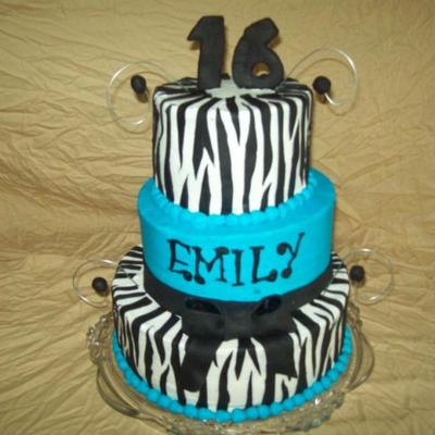 Zebra And Blue