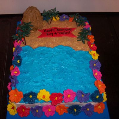 Luau Sheet Cake