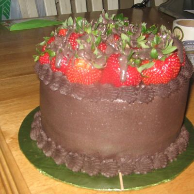 Strawberry Birthday Cake