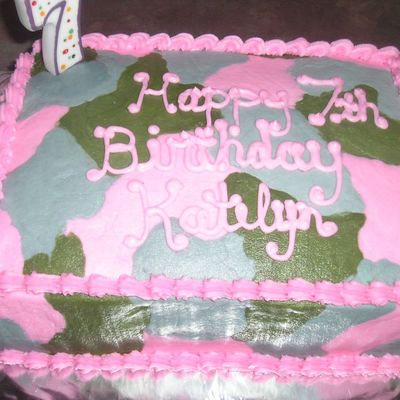 Pink Cammo Cake