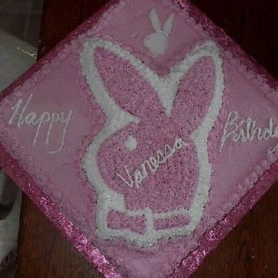 Pink And White Playboy Bunny Cake