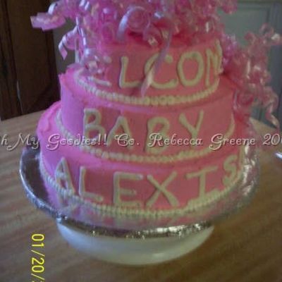 Hot Pink W/curly Ribbons