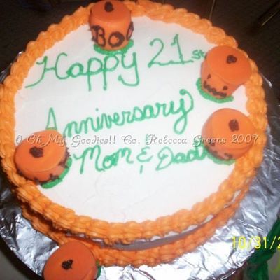 Halloween Anniversary Cake