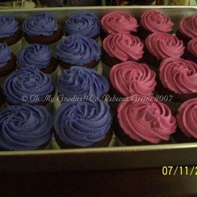 Purple & Fuchsia Cupcakes