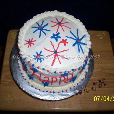 4Th Of July & Birthday Combo Cake