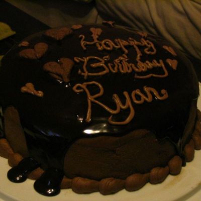 Chocolate Buttercream W/ Ganache And Hearts