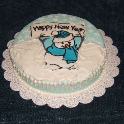 Snowman Cake