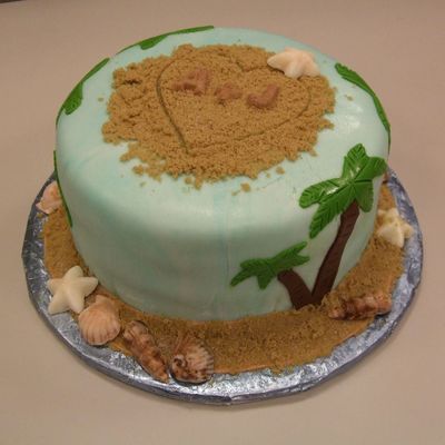 Beach Bridal Shower Cake