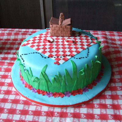 Picnic Theme Bridal Shower Cake