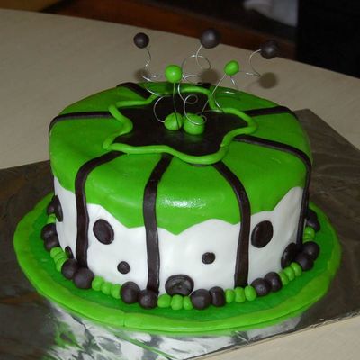 Funky Fondant Covered Cake