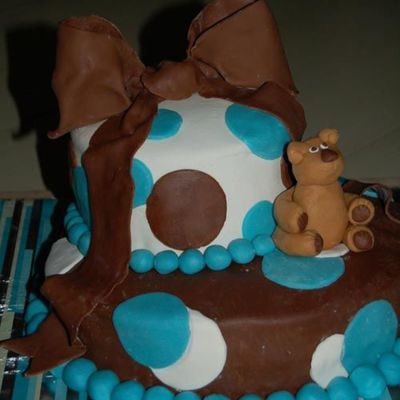 Blue And Brown Baby Shower