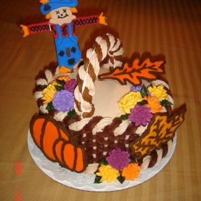 Wilton Course 2 Basketweave Cake - Fall Theme