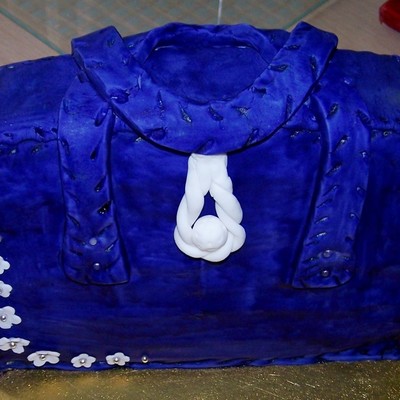 Vilolet And White Handbag