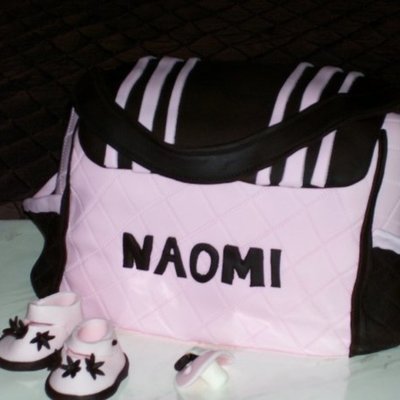 Pink And Brown Diaper Bag