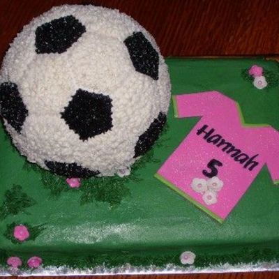 Girl's Soccer Birthday Cake
