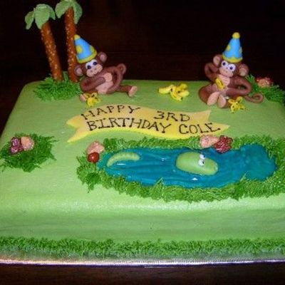Monkey Birthday Cake