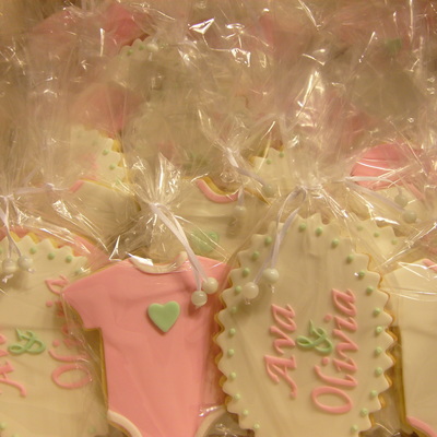 Pink And White Baby Shower Cookies