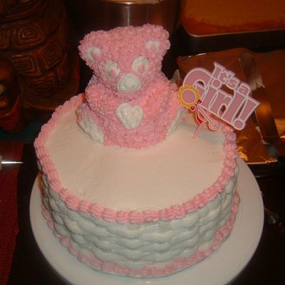 Pink Teddy Girl Baby Shower