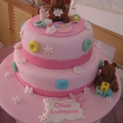 2 Layer Fondant Cake