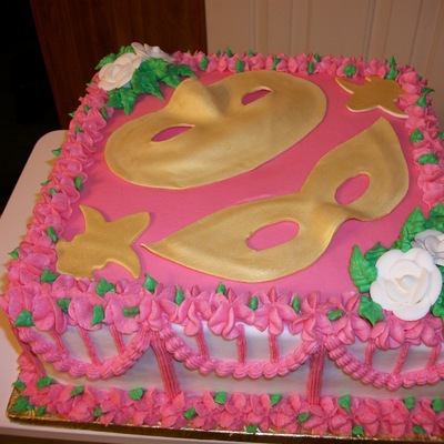 "aka" Mardi Gra Themed Cake
