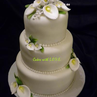 Calla Lily Wedding Cake