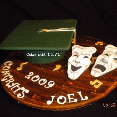 Drama And Music Graduation Cake